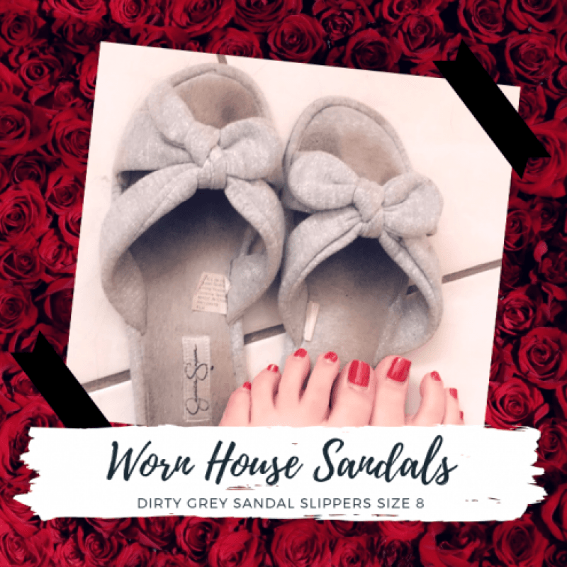 Dirty Grey Slipper Sandals