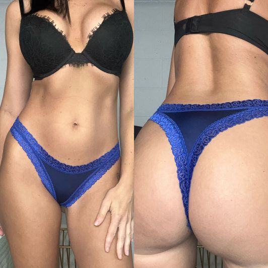 Lacy Blue Thong