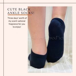 Fragrant Foot Scented Black Ankle Socks