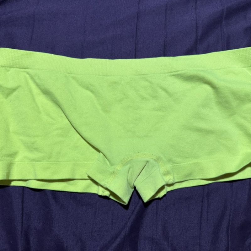 neon yellow cheeky boyshort 2 day wear panties