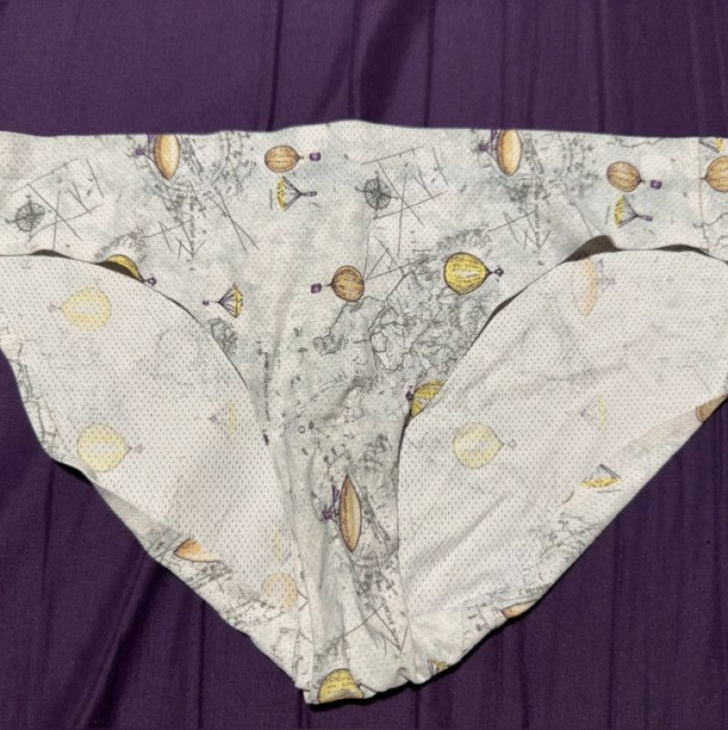 light grey map print full back panties 2 day wear