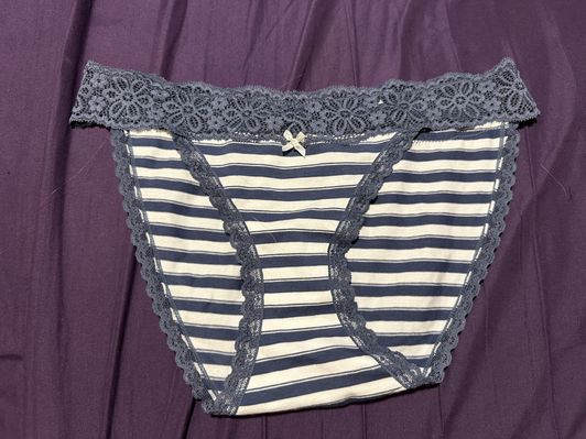 navy blue white striped full back