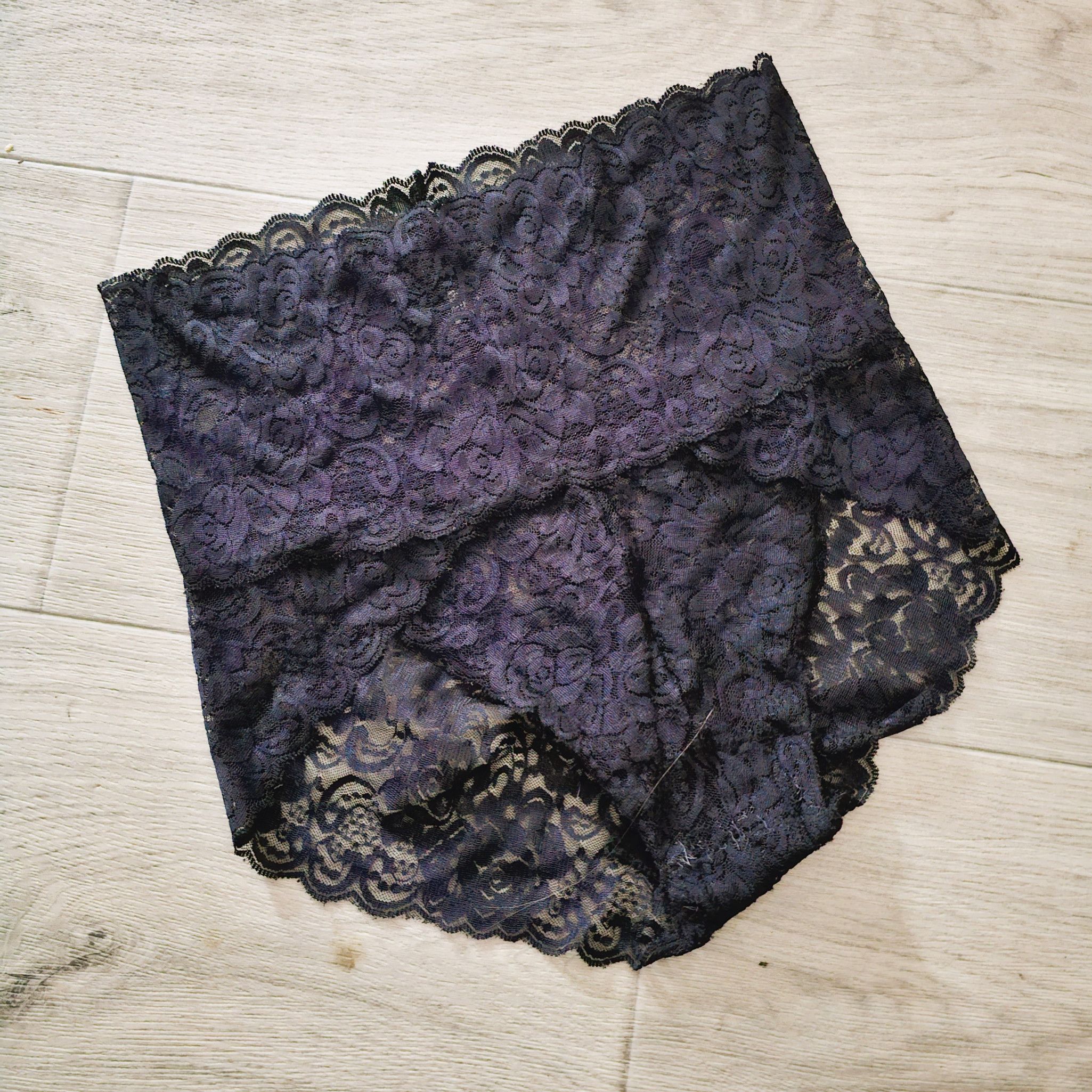 High Waist Black Lace Panties