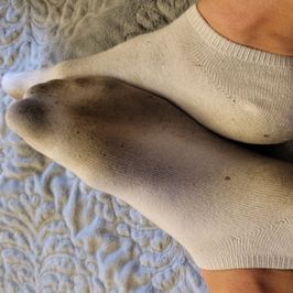 Smelly Dirty White Ankle Socks