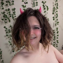 Trans Girl Wearing Devil Horns Set