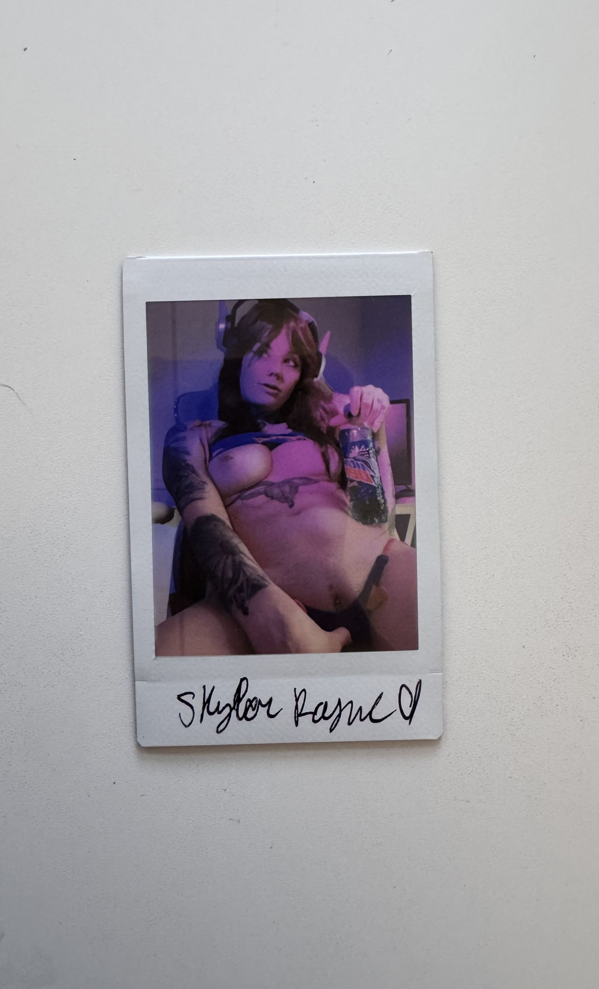 Signed Dva pussy shot Polaroid