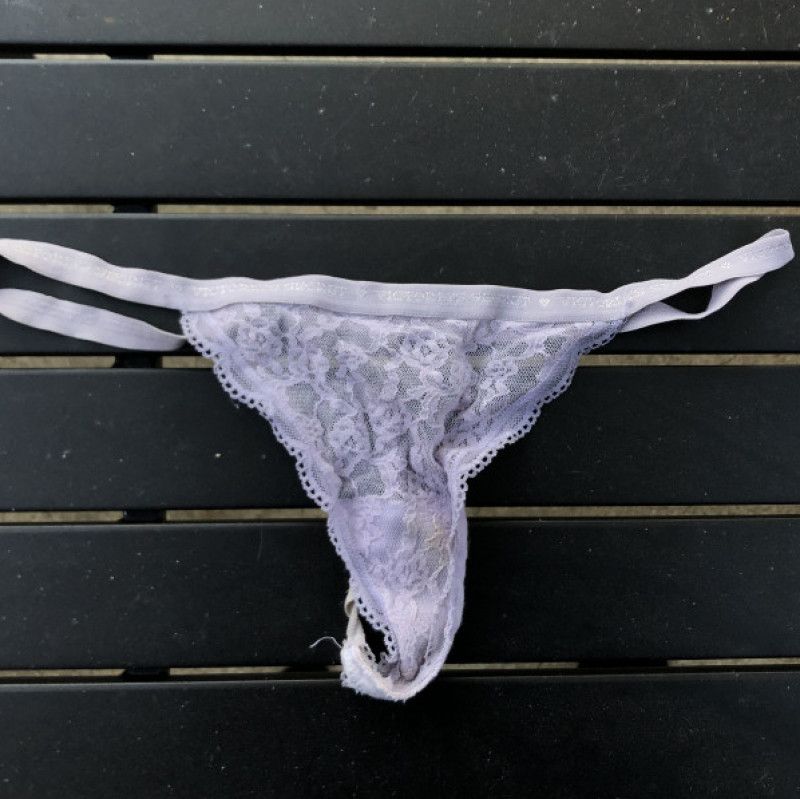 Well Worn Lavender G String Panties