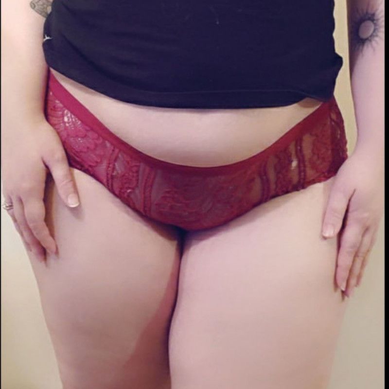 Dark Red Lace Panties