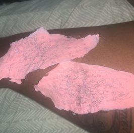 Hairy used armpit wax strips