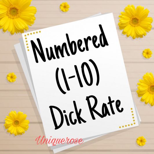 Numbered Dick Rate