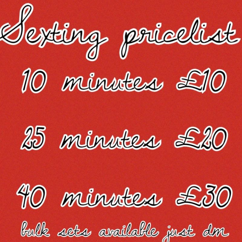 Sexting pricelist