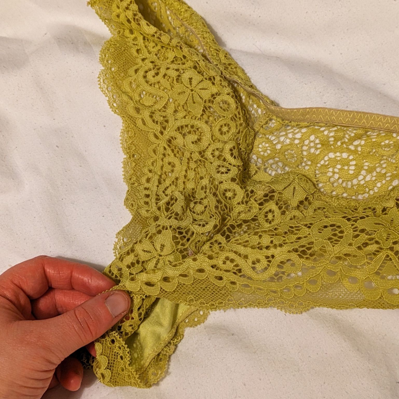 My oldest panties yellow netted