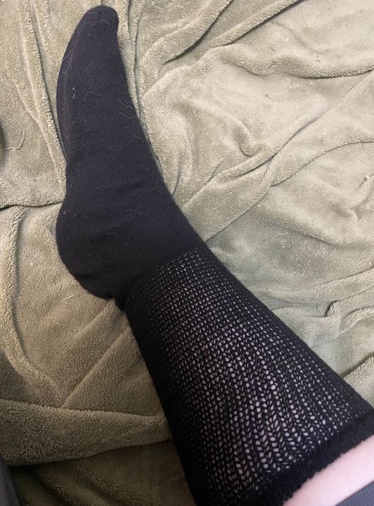 Used Black Long Tube Socks