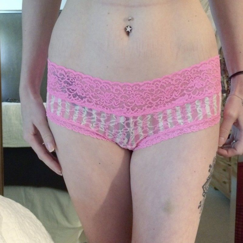 Pink and White Panties