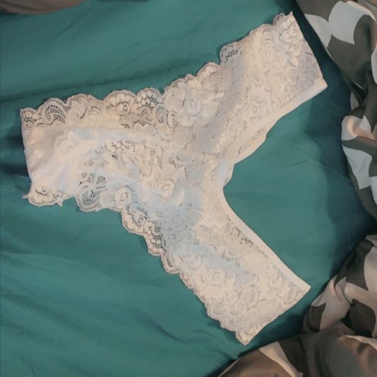 2XL White Lace Soft Pany Thong