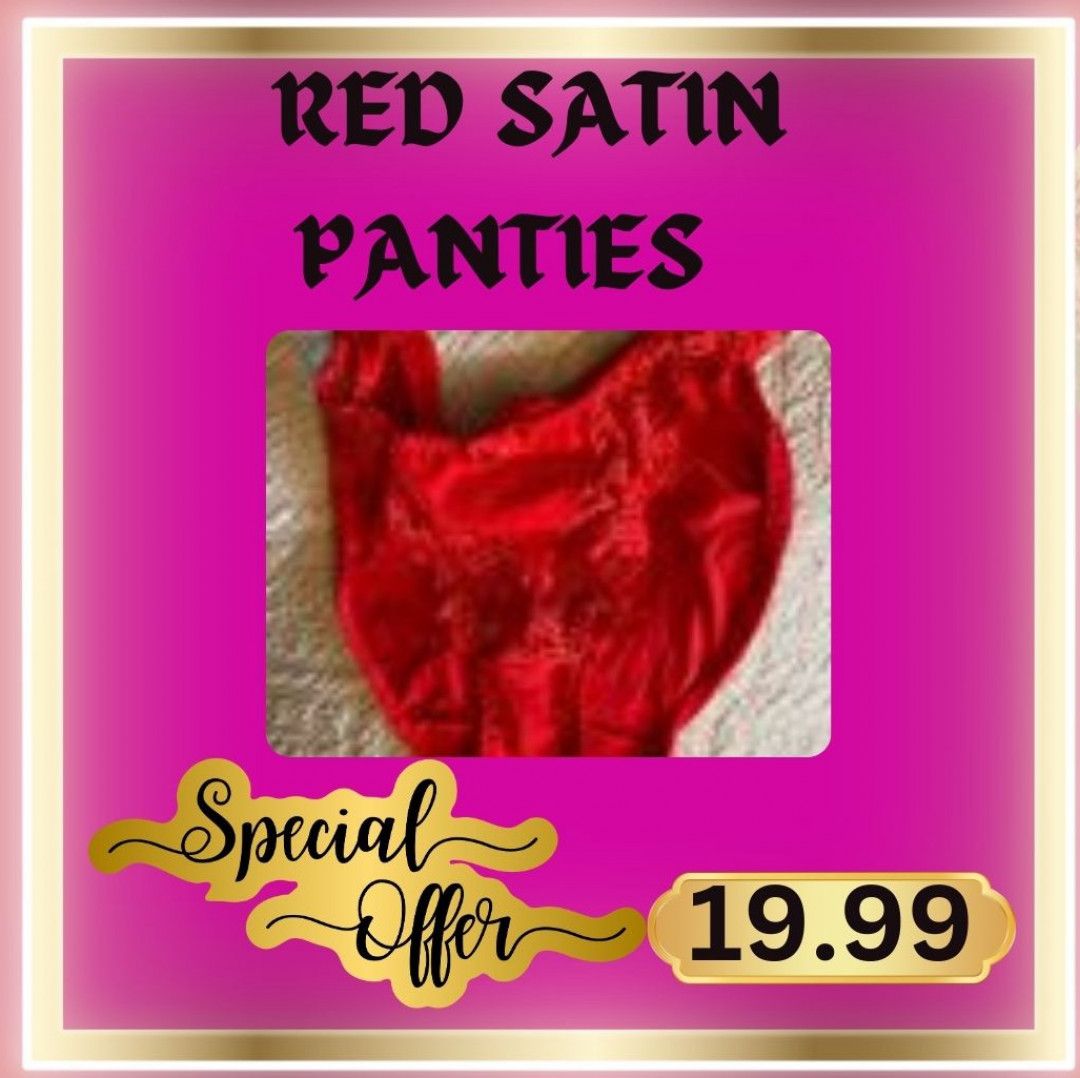 WORN RED SATIN PANTIES