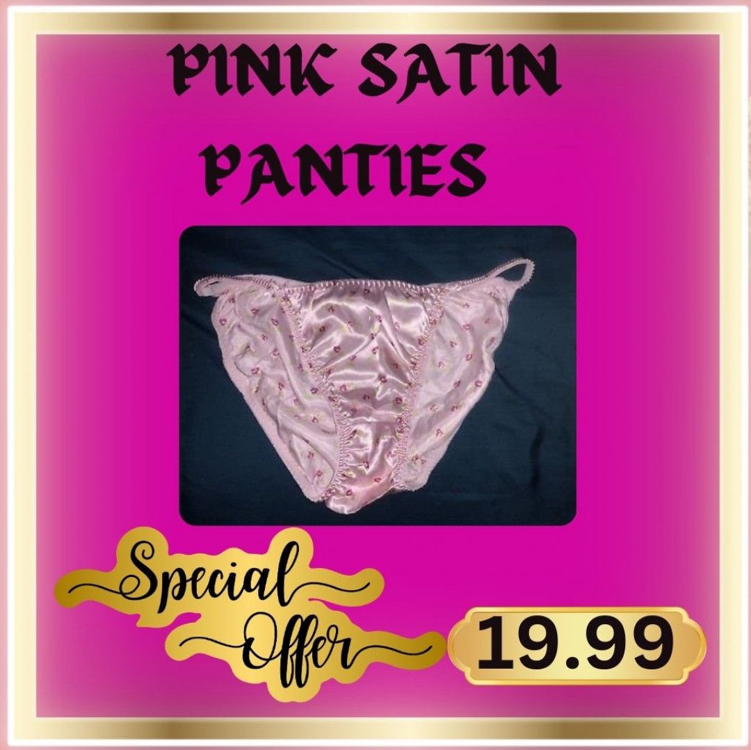 WORN PINK SATIN PANTIES