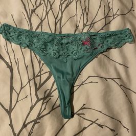 Teal Lace Thong