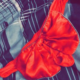 Silk Red Thongs