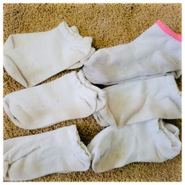 Used Dirty White Socks