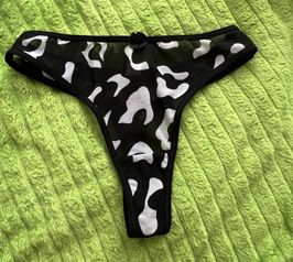 Cow print thong for sale