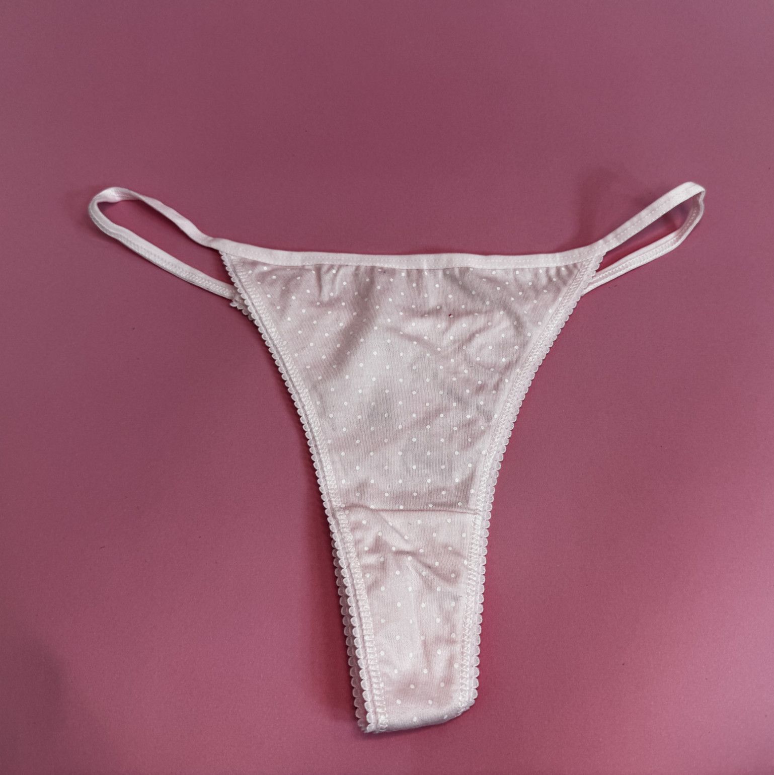 Light Pink Polka Dot Thin Thong