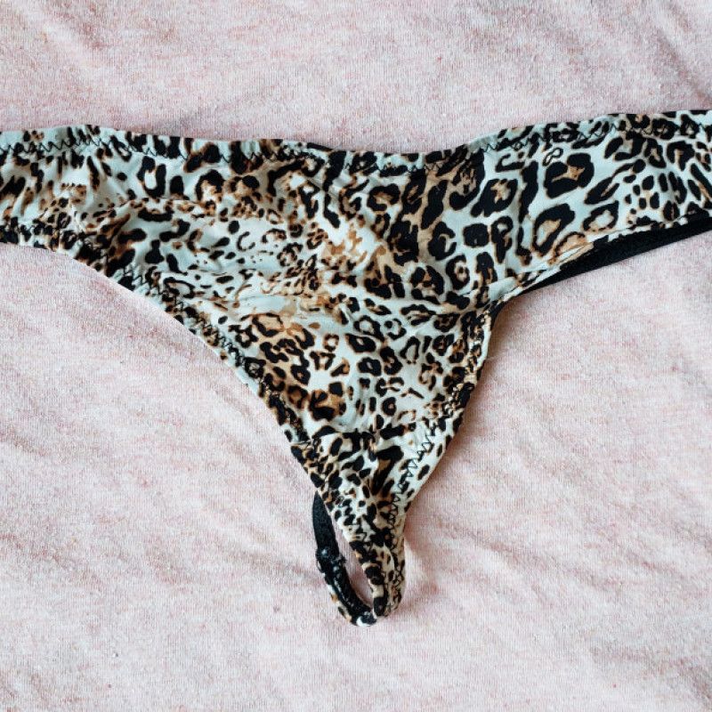 Leopard Print Thong