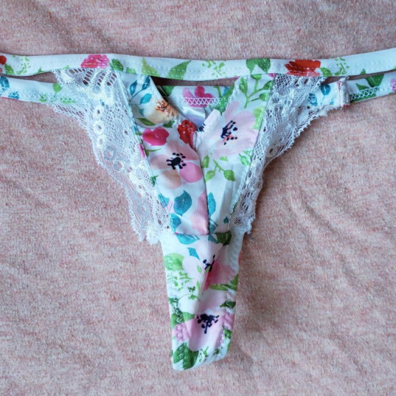 Floral Print Thong