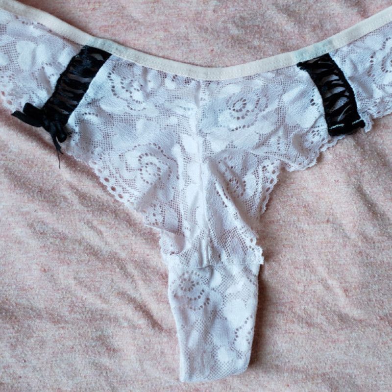 Light Pink Lacy Thong