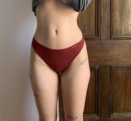 Burgundy thing panties