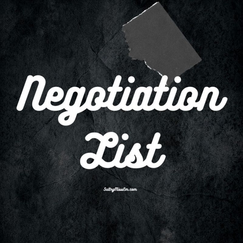 BDSM scene negotiation list