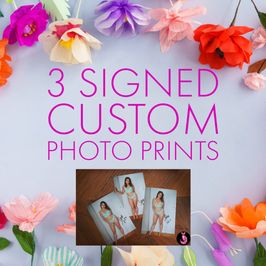 3 Signed Custom Photo Prints