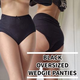 Black Oversized Wedgie Panties