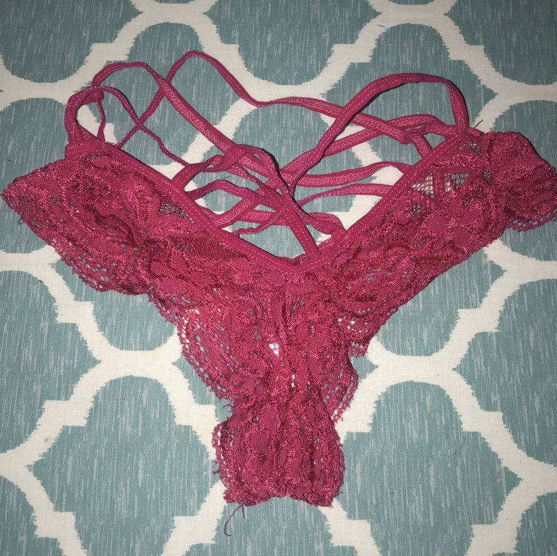 Pink Strappy Lace Panties