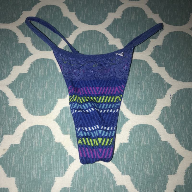 Blue Multi Color Thong