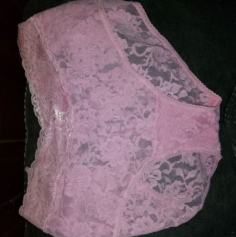 My pink lace panties