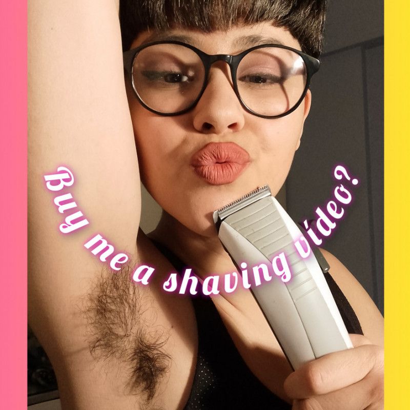 Armpits shave: video and photo pack