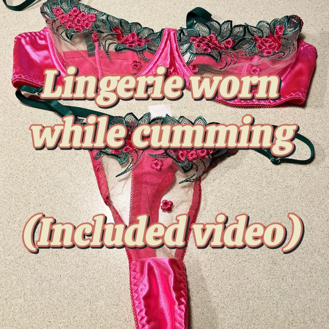 Used Lingerie while cumming