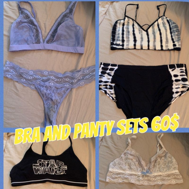 Bralette and panty sets