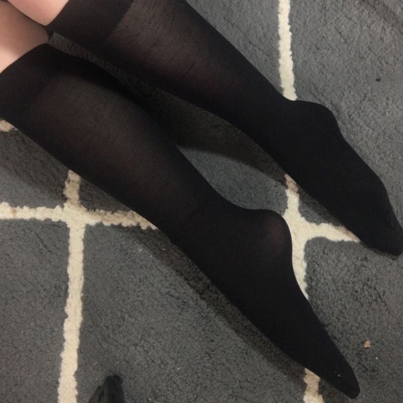 Thick black stocking socks