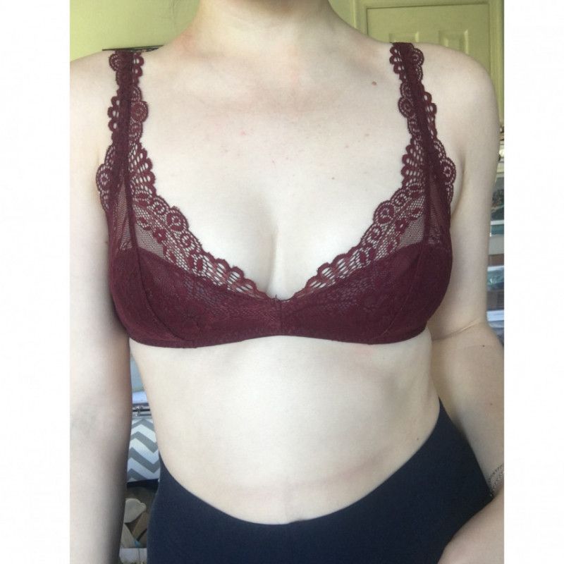 Burgundy Red Lace Bralette