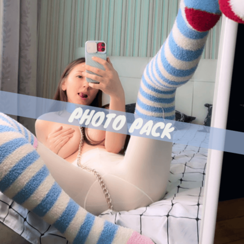 Thick white tights photo pack