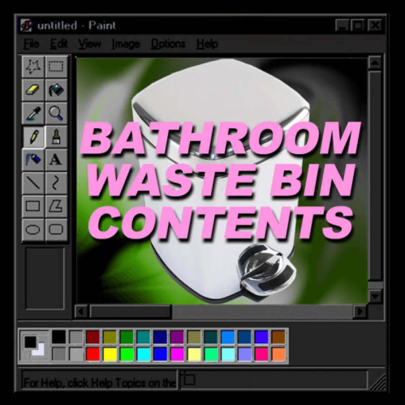 Bathroom Waste Bin Contents