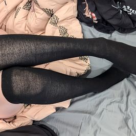 Black Knee High Socks