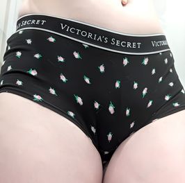 Black Flower Victorias Secret Shortie Panty