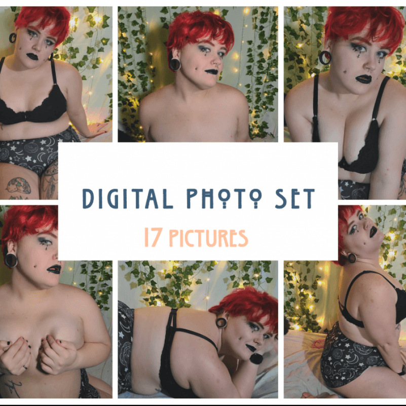 Digital Photo set of alt tattooed goth