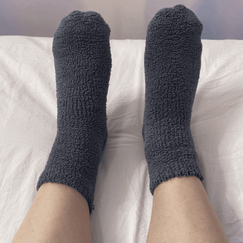 Cozy Steel Blue Socks