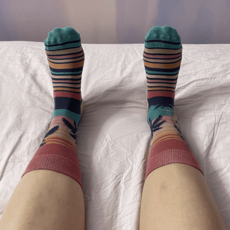 Tropical Striped Calf Socks