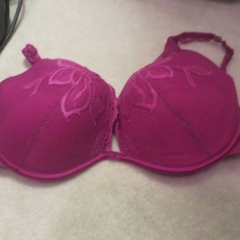 TAYLOR STEVENS FUSCHIA LACE SATIN BRA