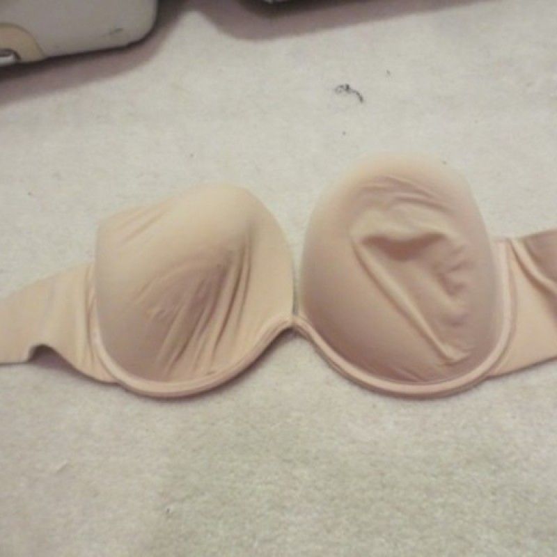 STRAPLESS BEIGE BRA WORN BY ME